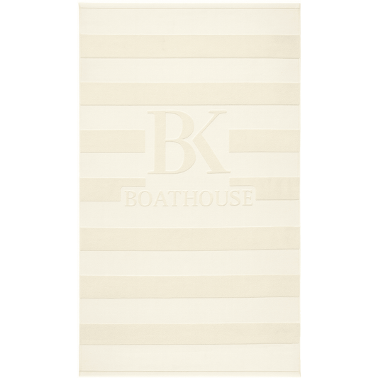 Oversized 500GSM cotton beach towel in Arctic Wolf white