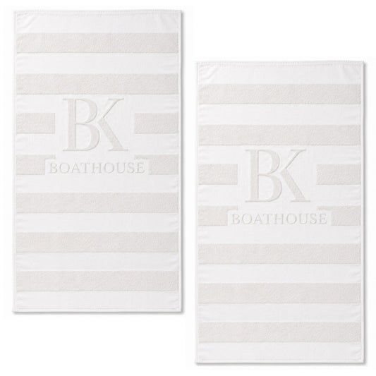 2 x Oversized Cotton Embossed Towel