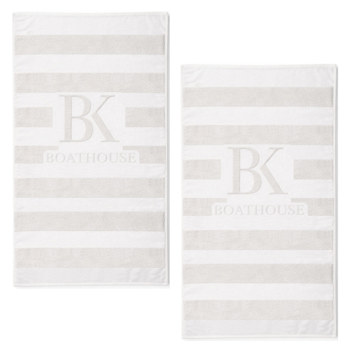 2 x Oversized Cotton Embossed Towel