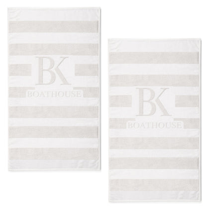 2 x Oversized Cotton Embossed Towel