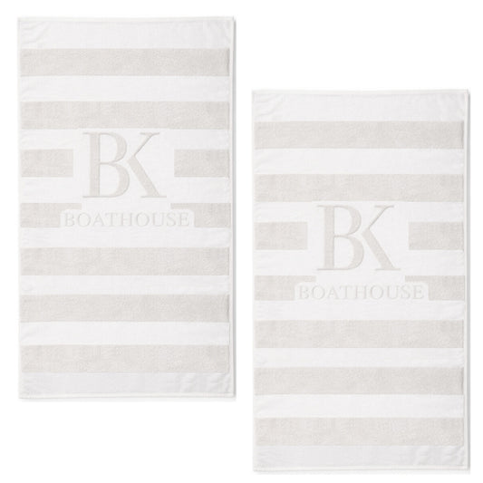 2 x Oversized Cotton Embossed Towel